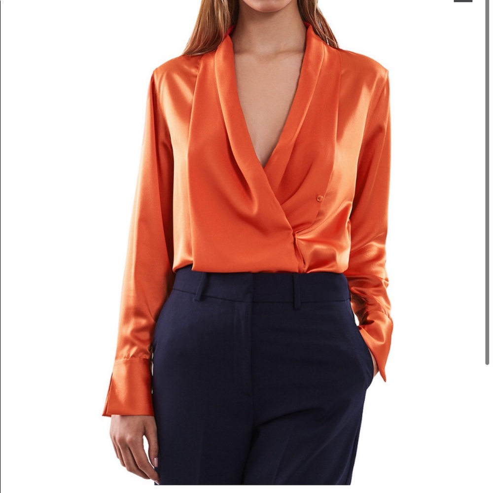 Reiss elvira draped blouse